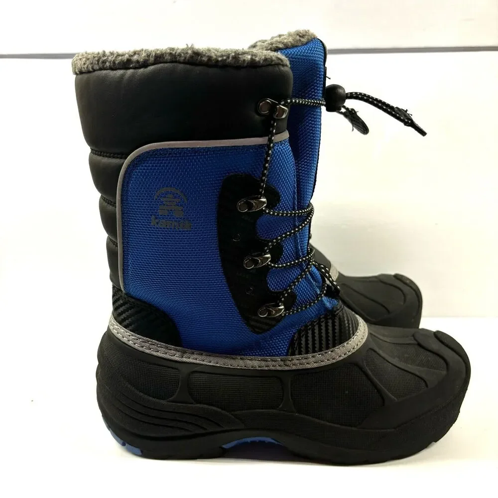 Kamik Kids Blue and Black Winter Snow Boots
